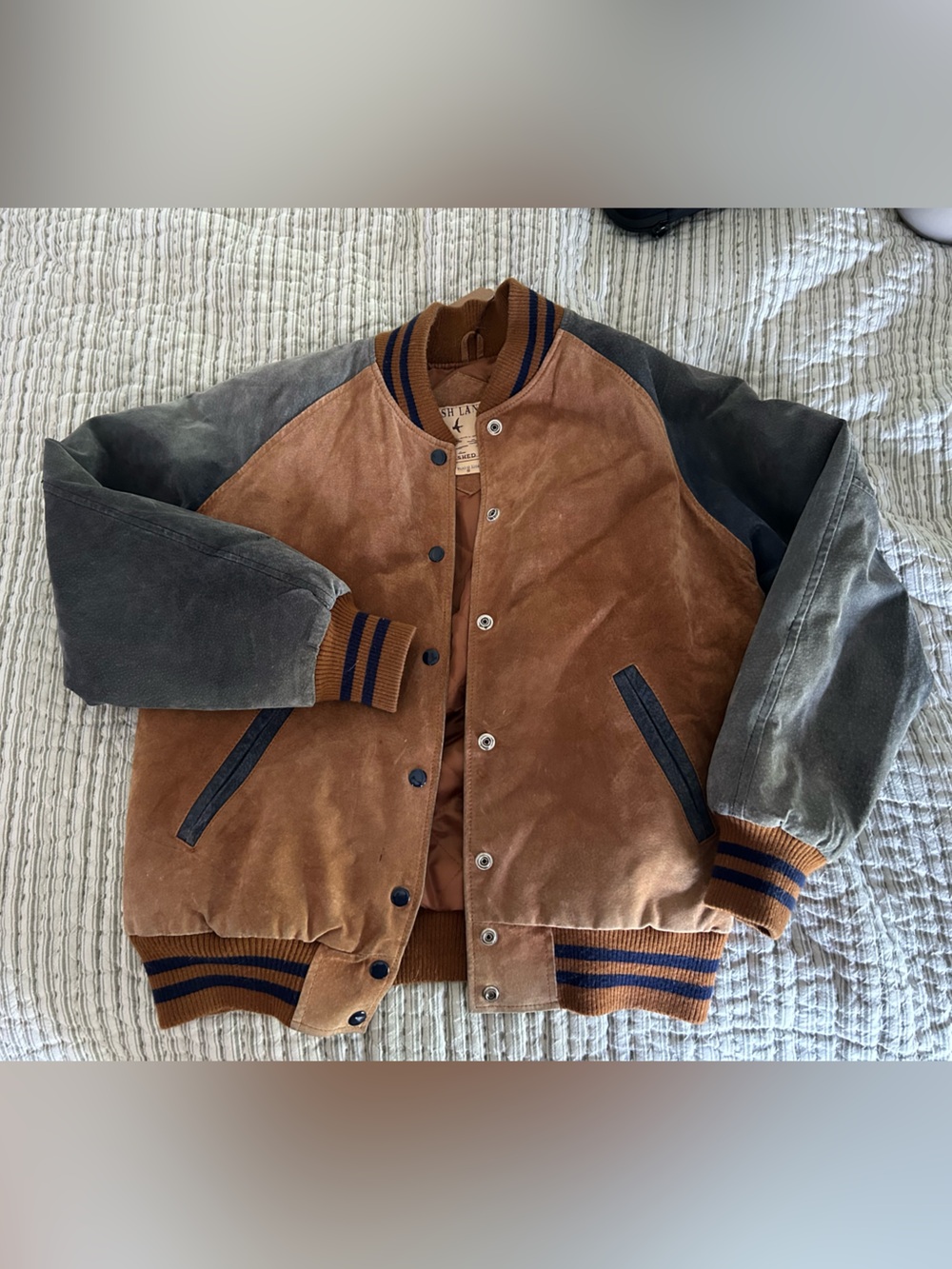 Marsh Landing Leather Varsity Jacket